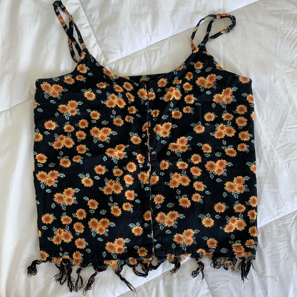 O’Neill Crop Sunflower Corset Tank Top